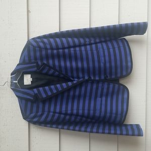 LOFT Royal Blue/Black Striped Blazer Size 6